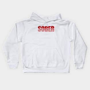 Sober Christmas, Holiday Sobriety, NA AA 12 Step Kids Hoodie